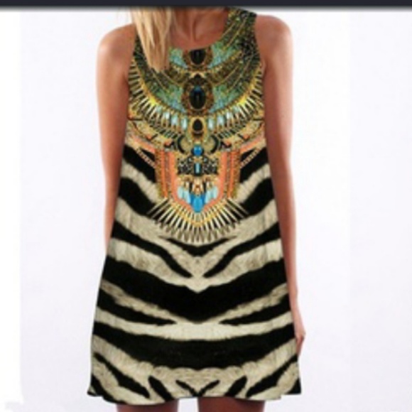 boutique Dresses & Skirts - NWOT Zebra print shift dress